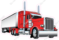 Red Semi Truck & Trailer