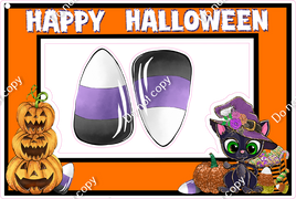 Horizontal Orange Happy Halloween Frame