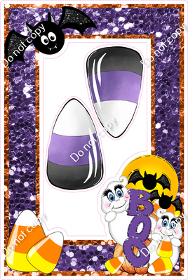 Vertical Purple with Ghosts Frame