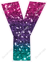 LG 12" Individuals - Teal Purple & Pink Ombre Sparkle