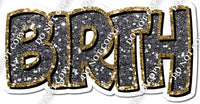 Split 35 - Silver & Gold Sparkle Happy Birthday