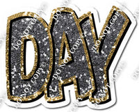 Split 23.5 - Silver & Gold Sparkle Happy Birthday