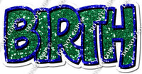 Split 35 - Blue & Green Sparkle Happy Birthday