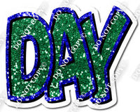 Split 23.5 - Blue & Green Sparkle Happy Birthday