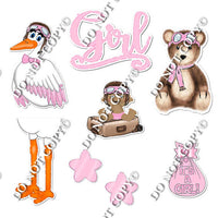 8 pc Dark Skin Tone Stork Sets