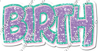 Split 35 - Teal, Lavender, & Baby Pink Happy Birthday