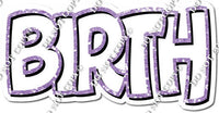 Split 23.5 - White & Lavender Sparkle Happy Birthday