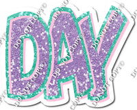 Split 35 - Teal, Lavender, & Baby Pink Happy Birthday
