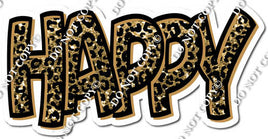 Split 35- Gold Leopard Happy Birthday