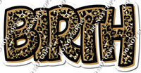 Split 35- Gold Leopard Happy Birthday