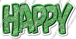 Split 35 - Lime Sparkle Happy Birthday