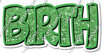 Split 23.5 - Lime Sparkle Happy Birthday