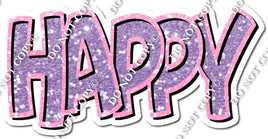 Split 23.5 - Baby Pink & Lavender Happy Birthday
