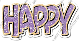 Split 35 - Champagne & Lavender Happy Birthday