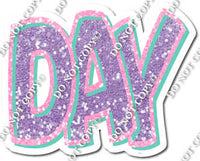 Split 23.5 - Mint, Lavender & Baby Pink Sparkle Happy Birthday