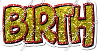 Split 23.5 - Red & Yellow Happy Birthday