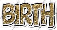 Split 23.5 - White & Gold Happy Birthday