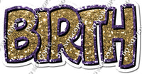 Split 35 - Purple & Gold Happy Birthday