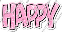 Split 35 - Baby Pink Happy Birthday