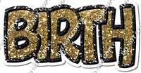 Split 23.5 - Black & Gold Happy Birthday
