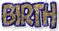 Split 23.5 - Blue & Gold Happy Birthday