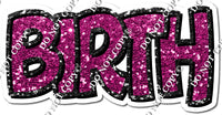 Split 35 - Black & Hot Pink Happy Birthday