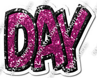 Split 23.5 - Black & Hot Pink Happy Birthday