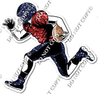 Football - Running Back - Navy Blue / Red w/ Variants