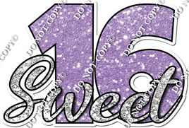 Sweet 16 - Light Silver & Lavender 16