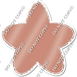 Rounded Rose Gold Star