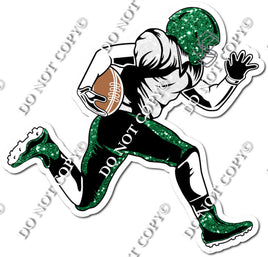 Football - Running Back - Green Sparkle w/ Variants