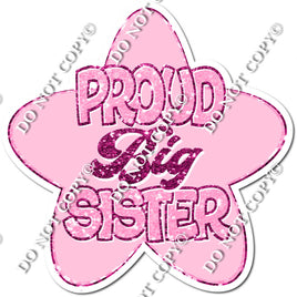 Baby Pink Star - Proud Big Sister