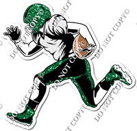 Football - Running Back - Green Sparkle w/ Variants