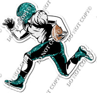 Football - Running Back - Teal Sparkle w/ Variants