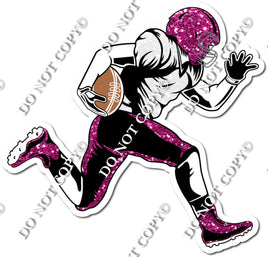 Football - Running Back - Hot Pink Sparkle w/ Variants