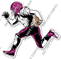 Football - Running Back - Hot Pink Sparkle w/ Variants