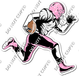 Football - Running Back - Baby Pink Sparkle w/ Variants