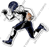 Football - Running Back - Navy Blue Sparkle w/ Variants