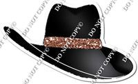 Black Fedora / Rose Gold Rim w/ Variant