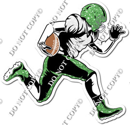 Football - Running Back - Lime Green Sparkle w/ Variants