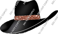 Black Fedora / Rose Gold Rim w/ Variant