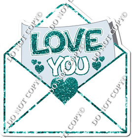 Sparkle Teal Envelope w/ Variants