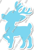 Flat Baby Blue Reindeer Silhouette w/ Variants