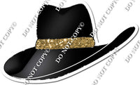 Black Fedora / Gold Rim w/ Variant