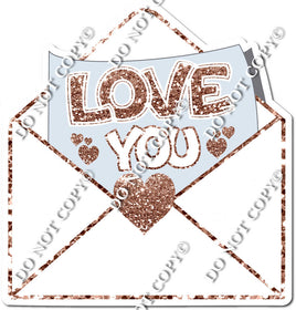 Sparkle Rose Gold Envelope w/ Variants