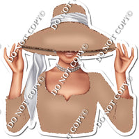 Rose Gold - Light Skin Tone Woman in Fancy Hat w/ Variants