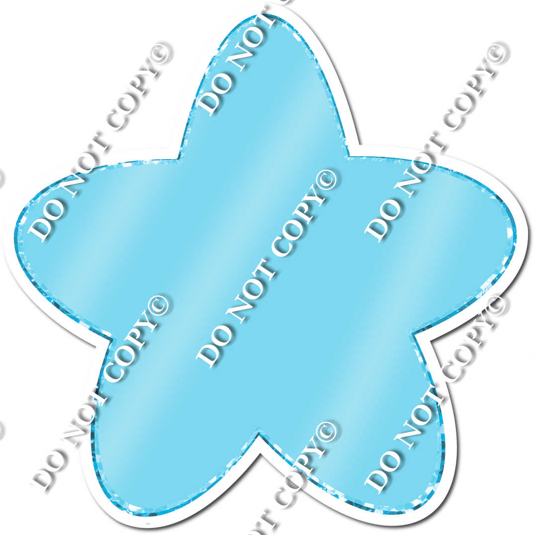Rounded Baby Blue Star| Sign Swag USA