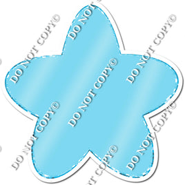 Rounded Baby Blue Star
