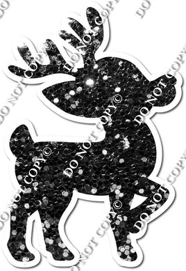 Sparkle Black Reindeer Silhouette w/ Variants