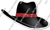 Black Fedora / Red Rim w/ Variant